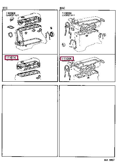 Toyota 04112-16010 Dichtungssatz, zylinderkopfhaube 0411216010: Bestellen Sie in Polen zu einem guten Preis bei 2407.PL!