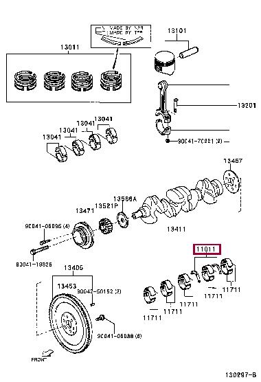 Toyota 11011-87101 THRUST WASHERS 1101187101: Buy near me at 2407.PL in Poland at an Affordable price!