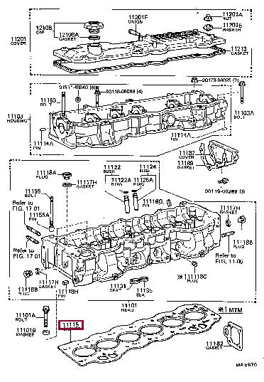 Toyota 11115-70020 Прокладка ГБЦ 1111570020: Отличная цена - Купить в Польше на 2407.PL!