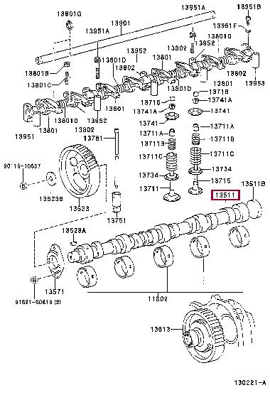 Toyota 13511-56070 Camshaft 1351156070: Buy near me in Poland at 2407.PL - Good price!