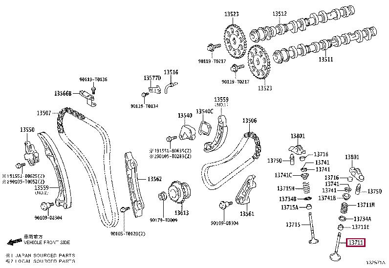 Toyota 13711-11030 Intake valve 1371111030: Buy near me in Poland at 2407.PL - Good price!