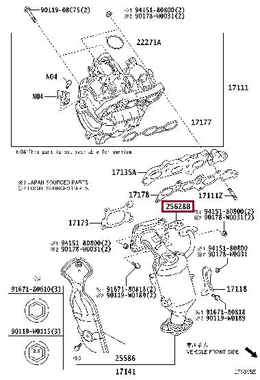 Toyota 25628-40020 Uszczelka zaworu recyrkulacji spalin 2562840020: Dobra cena w Polsce na 2407.PL - Kup Teraz!