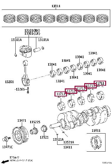 Toyota 11071-38050-D5 ВКЛАДЫШ КОМПЛЕКТ 1107138050D5: Отличная цена - Купить в Польше на 2407.PL!