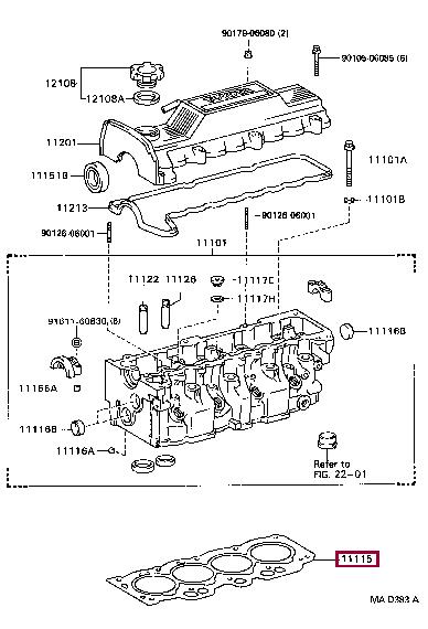 Toyota 11115-55030-03 Прокладка ГБЦ 111155503003: Приваблива ціна - Купити у Польщі на 2407.PL!