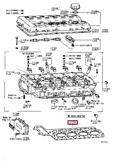 Toyota 11115-88220 Прокладка ГБЦ 1111588220: Приваблива ціна - Купити у Польщі на 2407.PL!