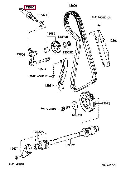 Toyota 13540-45010 Ролик ременя ГРМ 1354045010: Купити у Польщі - Добра ціна на 2407.PL!