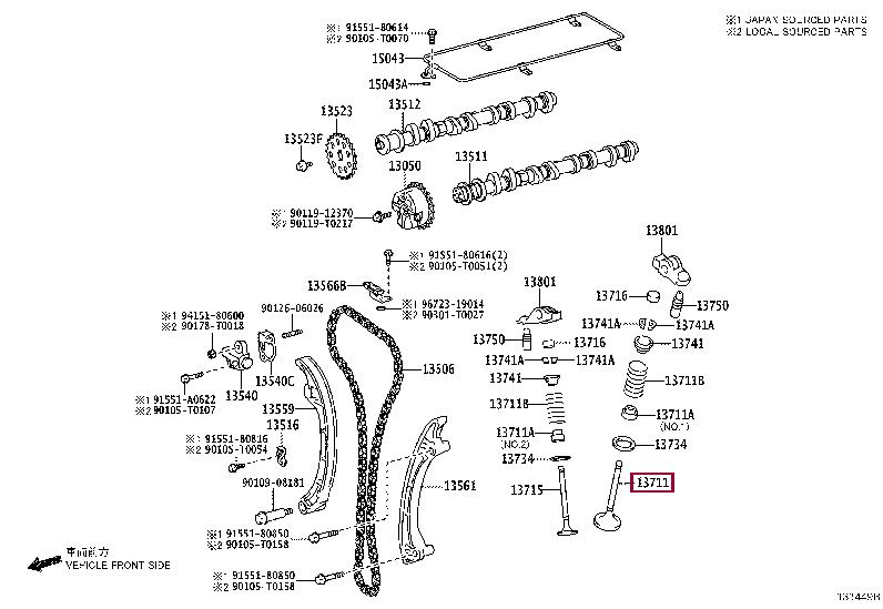 Toyota 13711-0C031 Intake valve 137110C031: Buy near me in Poland at 2407.PL - Good price!