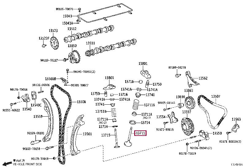 Toyota 13711-0C040 Клапан впускной 137110C040: Отличная цена - Купить в Польше на 2407.PL!