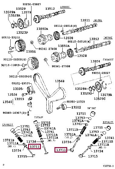 Toyota 13711-0F010 Клапан впускний 137110F010: Купити у Польщі - Добра ціна на 2407.PL!