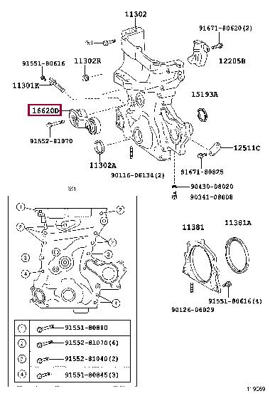 Toyota 16620-40020 Rolka napinacza, pasek klinowy wielorowkowy 1662040020: Atrakcyjna cena w Polsce na 2407.PL - Zamów teraz!