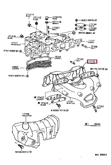 Toyota 17173-35120 Auspuffkrümmer dichtung 1717335120: Kaufen Sie zu einem guten Preis in Polen bei 2407.PL!