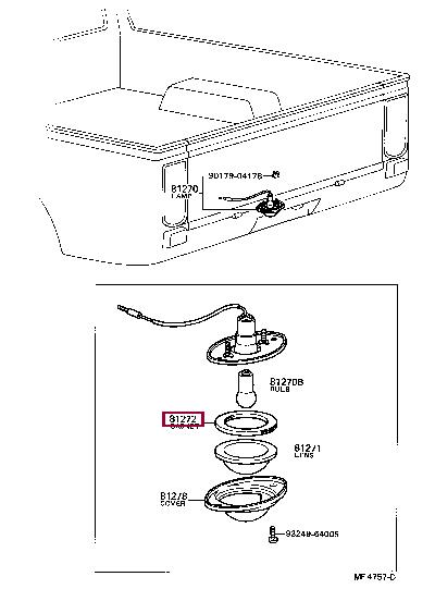 Toyota 81272-10010 Profiled gasket 8127210010: Buy near me in Poland at 2407.PL - Good price!