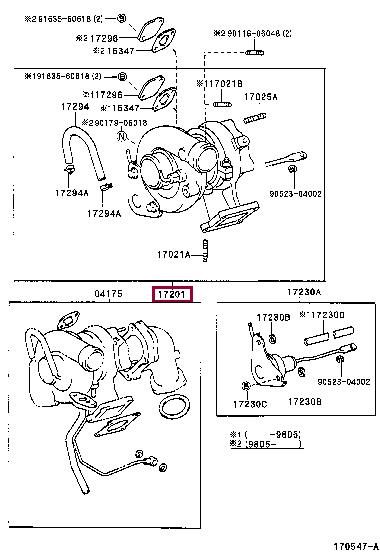 Toyota 17201-54090 Sprężarka, doładowanie 1720154090: Dobra cena w Polsce na 2407.PL - Kup Teraz!