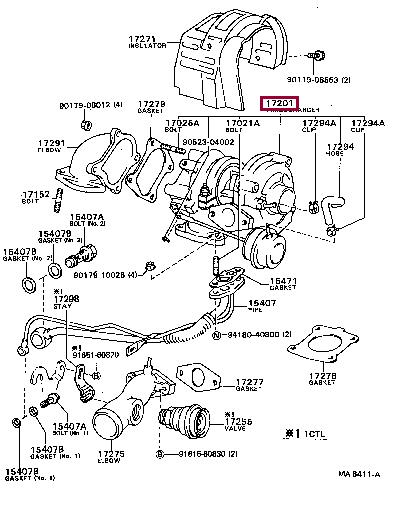 Toyota 17201-64020 Lader, aufladung 1720164020: Kaufen Sie zu einem guten Preis in Polen bei 2407.PL!