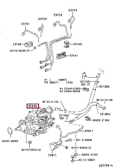 Toyota 22100-67070 Pompa paliwowa 2210067070: Dobra cena w Polsce na 2407.PL - Kup Teraz!