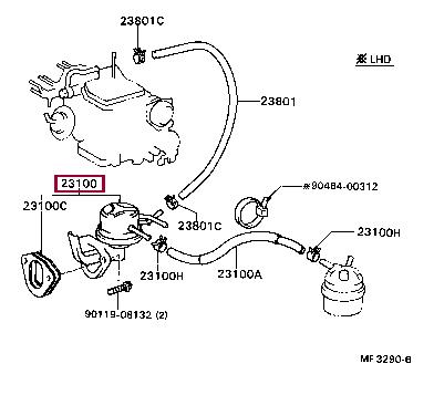 Toyota 23100-69065 Fuel pump 2310069065: Buy near me in Poland at 2407.PL - Good price!