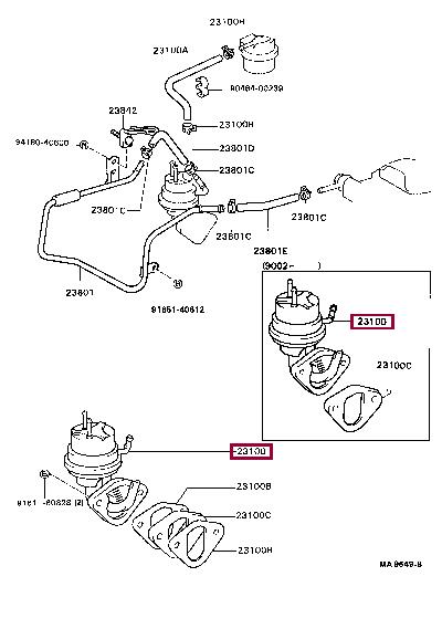 Toyota 23100-73021 Fuel pump 2310073021: Buy near me at 2407.PL in Poland at an Affordable price!