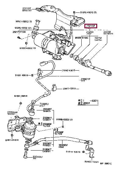 Toyota 23210-43040 Насос топливный 2321043040: Купить в Польше - Отличная цена на 2407.PL!