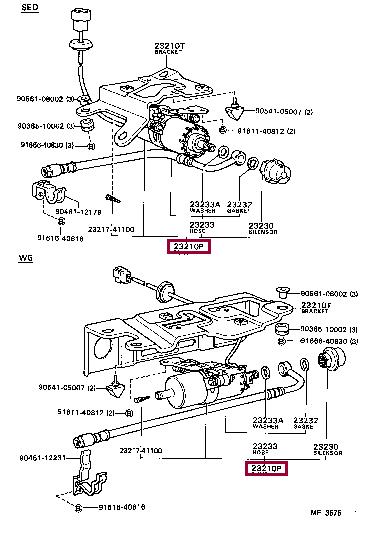 Toyota 23210-45030 Насос топливный 2321045030: Купить в Польше - Отличная цена на 2407.PL!