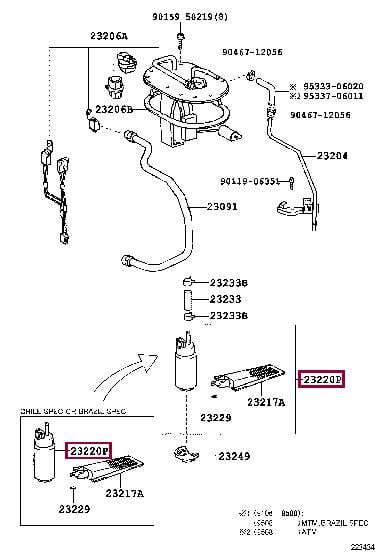 Toyota 23220-03020 Fuel pump 2322003020: Buy near me in Poland at 2407.PL - Good price!