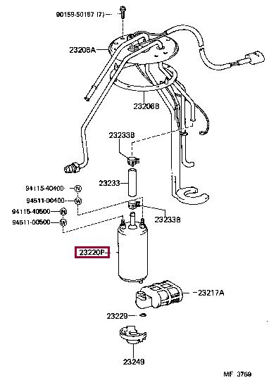 Toyota 23220-42070 Fuel pump 2322042070: Buy near me in Poland at 2407.PL - Good price!