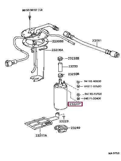 Toyota 23220-70170 Fuel pump 2322070170: Buy near me in Poland at 2407.PL - Good price!