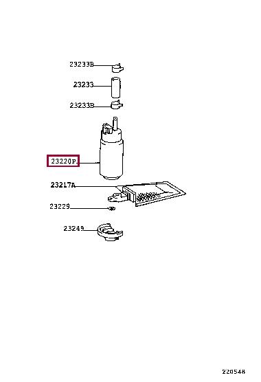Toyota 23221-0F010 Fuel pump 232210F010: Buy near me at 2407.PL in Poland at an Affordable price!