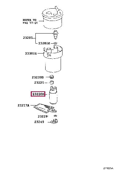 Toyota 23221-28290 Fuel pump 2322128290: Buy near me in Poland at 2407.PL - Good price!