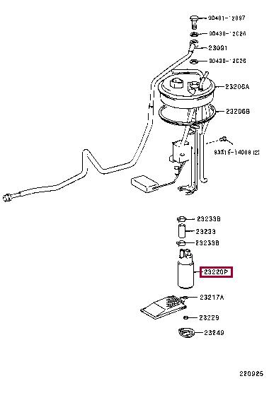 Toyota 23221-46070 Fuel pump 2322146070: Buy near me in Poland at 2407.PL - Good price!