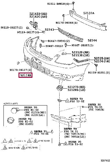 Toyota 52119-13904 Zderzak przedni 5211913904: Dobra cena w Polsce na 2407.PL - Kup Teraz!