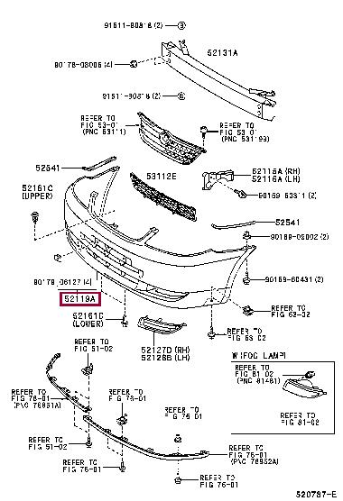 Toyota 52119-13907 Zderzak przedni 5211913907: Dobra cena w Polsce na 2407.PL - Kup Teraz!