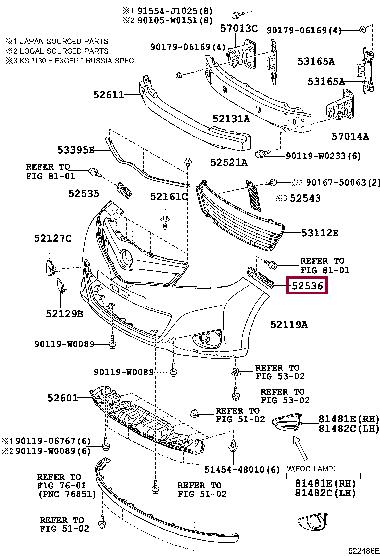 Kaufen Sie Toyota 52536-0D090 zu einem günstigen Preis in Polen!