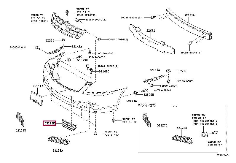 Toyota 53113-07010 Kratka zderzaka 5311307010: Dobra cena w Polsce na 2407.PL - Kup Teraz!