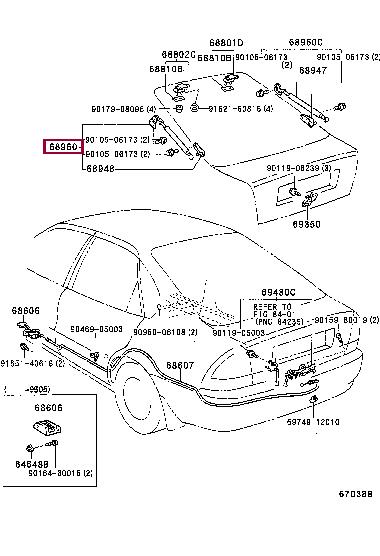 Toyota 68960-19555 Пружина газова 6896019555: Приваблива ціна - Купити у Польщі на 2407.PL!