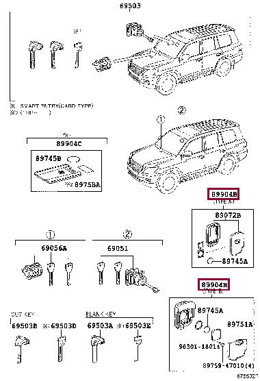 Toyota 89904-60051 Inteligentny klucz 8990460051: Dobra cena w Polsce na 2407.PL - Kup Teraz!