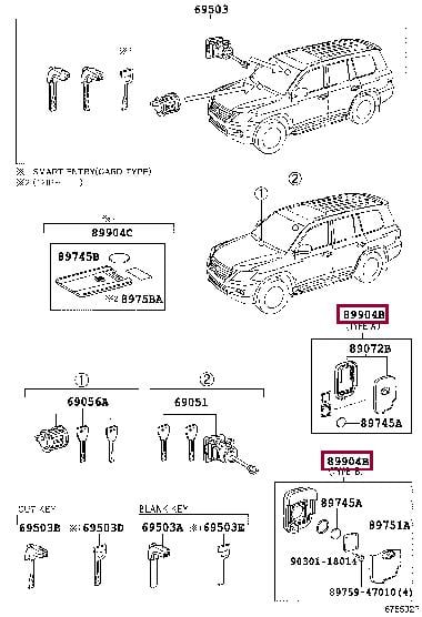 Toyota 89904-60240 Smart key 8990460240: Buy near me at 2407.PL in Poland at an Affordable price!