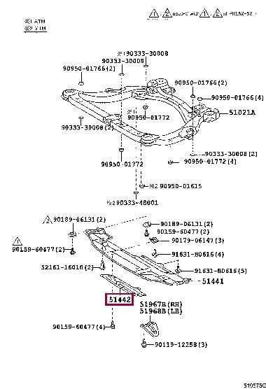 Toyota 51442-28100 Osłona silnika 5144228100: Dobra cena w Polsce na 2407.PL - Kup Teraz!