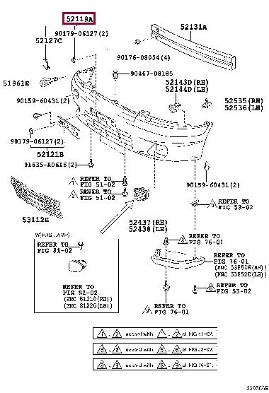 Toyota 52110-52900 Zderzak przedni 5211052900: Dobra cena w Polsce na 2407.PL - Kup Teraz!