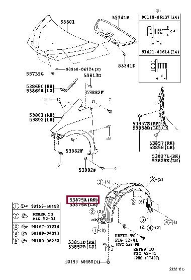 Toyota 53805-52030 Liner, rh 5380552030: Dobra cena w Polsce na 2407.PL - Kup Teraz!