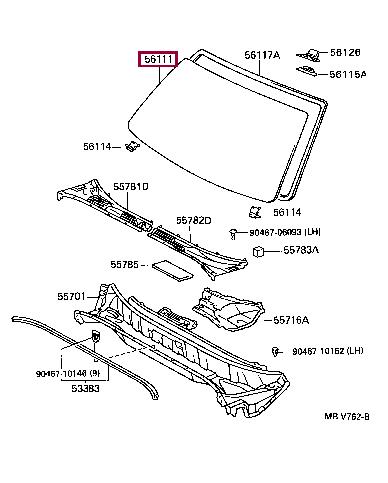 Toyota 56101-30120 Glass, windshield 5610130120: Dobra cena w Polsce na 2407.PL - Kup Teraz!