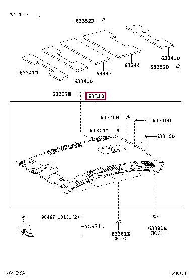 Toyota 6331130A50A0 Обшивка крыши 6331130A50A0: Отличная цена - Купить в Польше на 2407.PL!