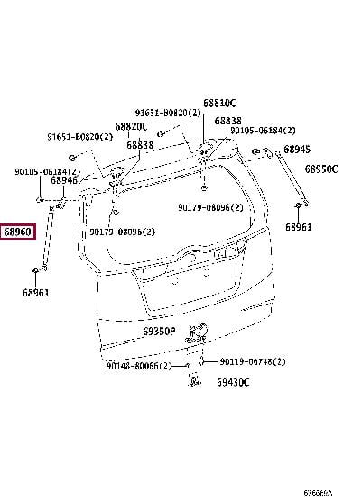 Toyota 68960-52280 Gasfeder 6896052280: Kaufen Sie zu einem guten Preis in Polen bei 2407.PL!