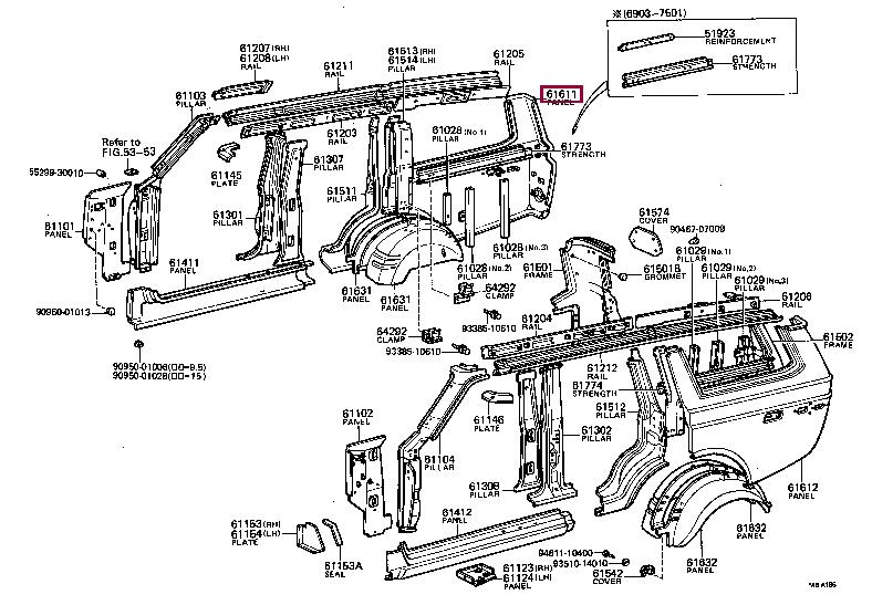 Toyota 6170390351 Панель 6170390351: Отличная цена - Купить в Польше на 2407.PL!