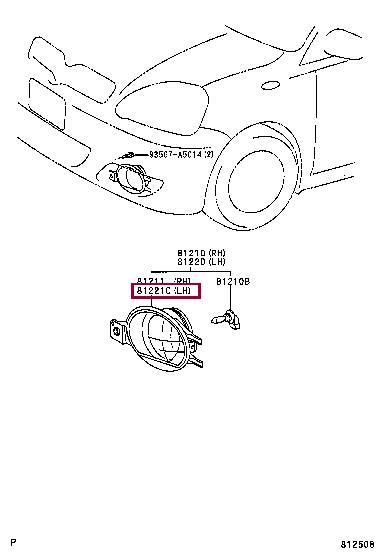 Toyota 81221-0D020 Nebelscheinwerfer 812210D020: Kaufen Sie zu einem guten Preis in Polen bei 2407.PL!