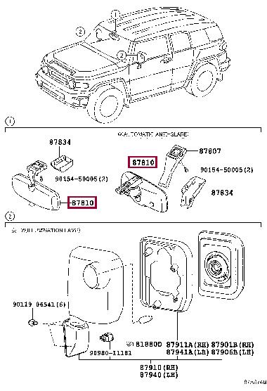 Toyota 87810-52010-B1 Mirror assy, inner rear view 8781052010B1: Отличная цена - Купить в Польше на 2407.PL!