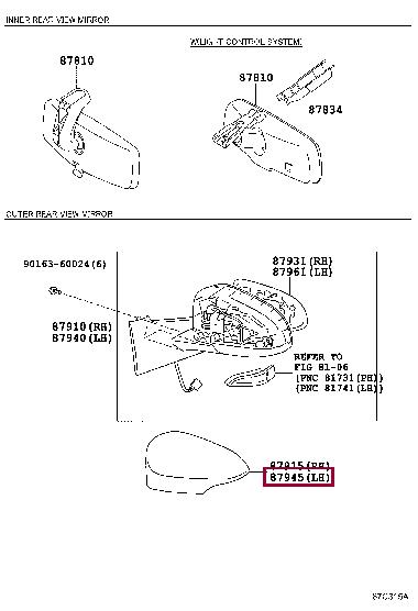 Toyota 87945-0D909 Кришка дзеркала до фарбування 879450D909: Купити у Польщі - Добра ціна на 2407.PL!