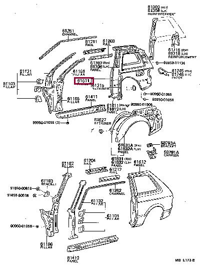 Toyota 61601-10906 Panel 6160110906: Dobra cena w Polsce na 2407.PL - Kup Teraz!