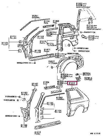 Toyota 61602-10907 Panel 6160210907: Dobra cena w Polsce na 2407.PL - Kup Teraz!