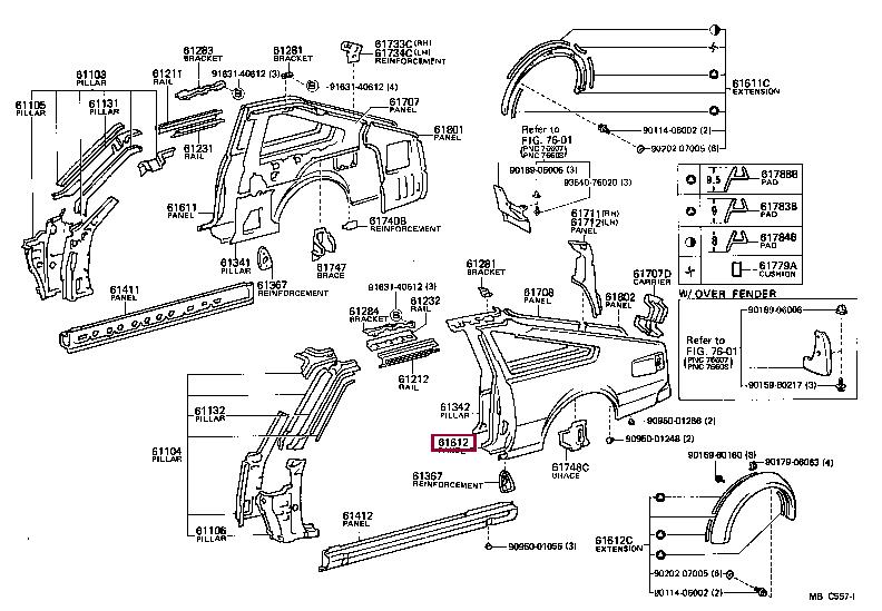 Toyota 61602-14850 Панель 6160214850: Приваблива ціна - Купити у Польщі на 2407.PL!