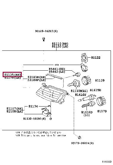 Toyota 81130-50200 Headlamp 8113050200: Buy near me in Poland at 2407.PL - Good price!